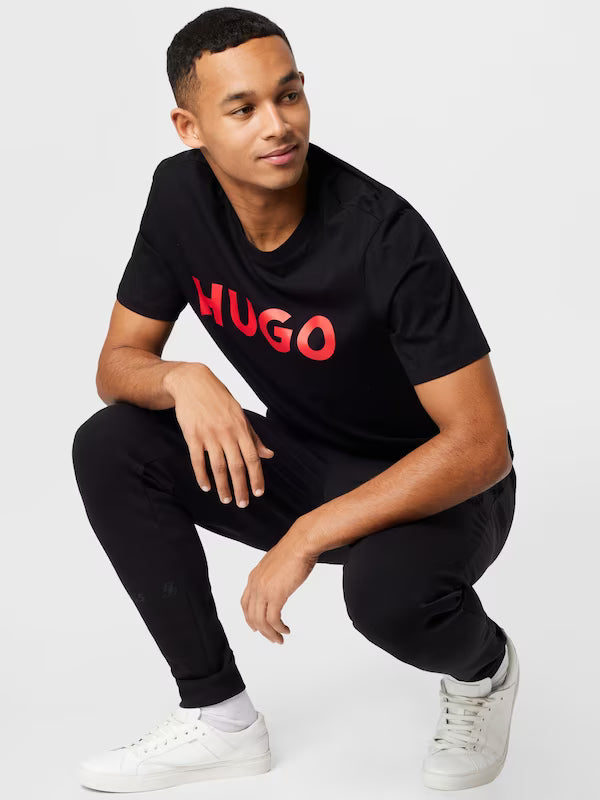 T-Shirt HUGO Μπλουζάκι 'Dulivio' σε Μαύρο