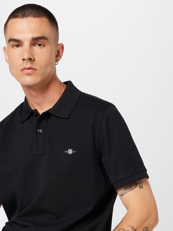 GANT Μπλουζάκι Polo σε Μαύρο