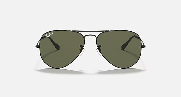 Ray-Ban Aviator Classic - Μαύρα Γυαλιά Ηλίου με Σκούρους Πράσινους Φακούς