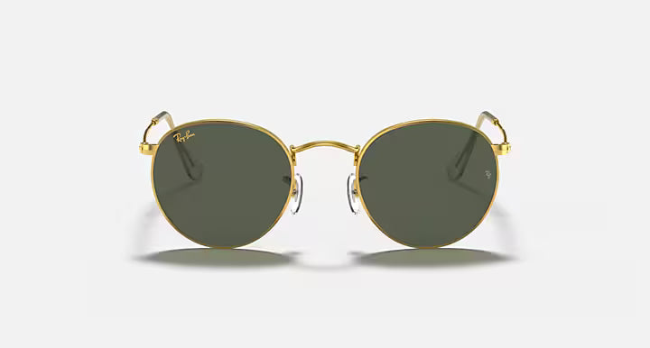 Ray-Ban Round Metal Legend Gold - Χρυσά Στρογγυλά Γυαλιά Ηλίου με Πράσινους Φακούς