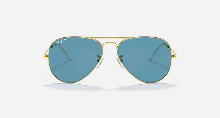 Ray-Ban Aviator Classic - Χρυσά Γυαλιά Ηλίου με Μπλε Φακούς