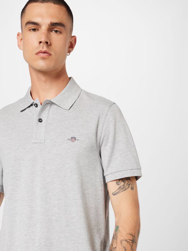 GANT Polo Μπλουζάκι σε Γκρι Μελανζέ