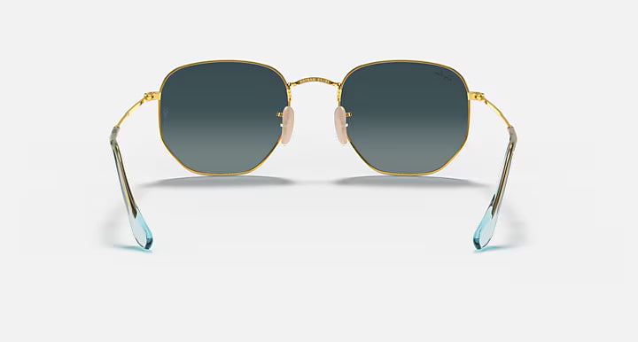 Ray-Ban Hexagonal Flat Lenses Γυαλιά Ηλίου Χρυσό με Πράσινους Φακούς