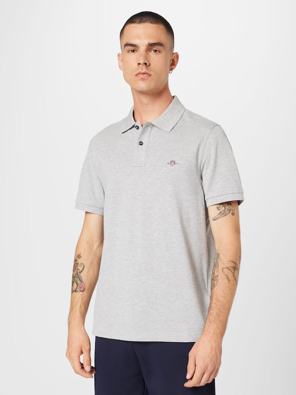 GANT Polo Μπλουζάκι σε Γκρι Μελανζέ