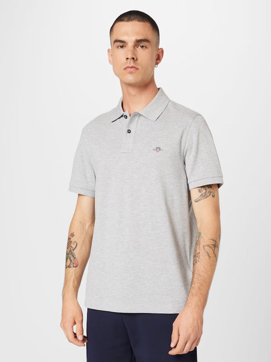 GANT Polo Μπλουζάκι σε Γκρι Μελανζέ