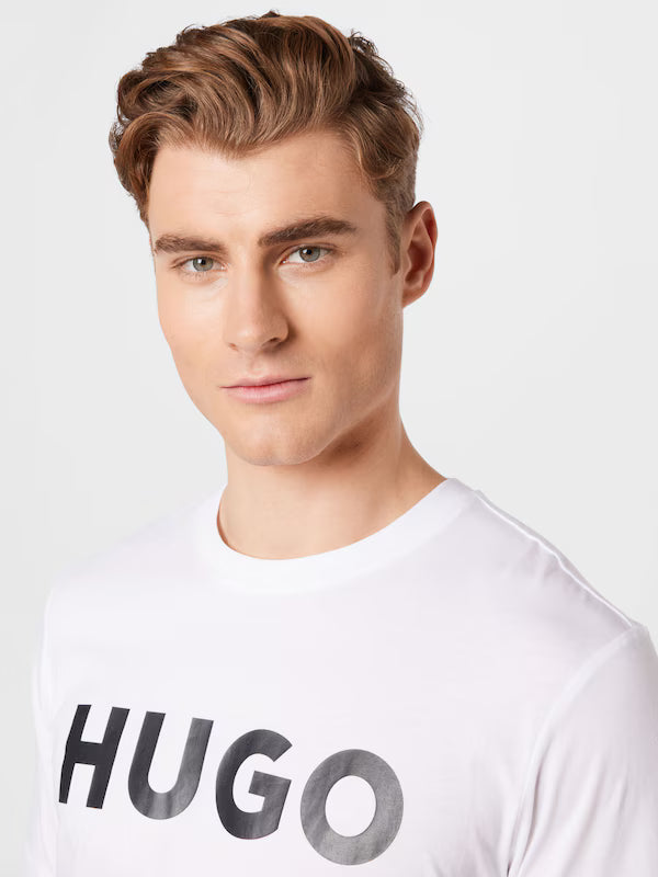 T-Shirt HUGO Μπλουζάκι 'Dulivio' σε Λευκό