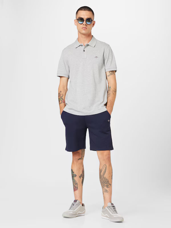 GANT Polo Μπλουζάκι σε Γκρι Μελανζέ