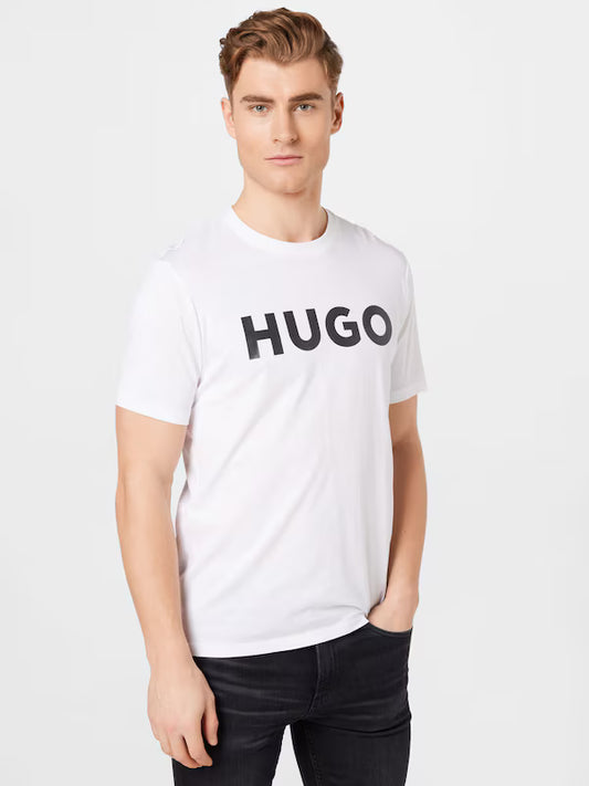 T-Shirt HUGO Μπλουζάκι 'Dulivio' σε Λευκό
