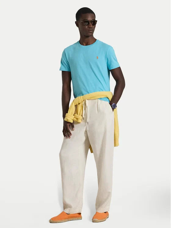 Polo Ralph Lauren T-shirt Beige Μπλε