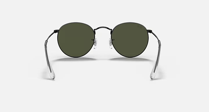 Ray-Ban Round Metal Legend Gold - Μαύρα Στρογγυλά Γυαλιά Ηλίου με Πράσινους Φακούς
