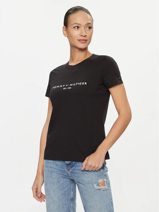 T-Shir Heritage C-Nk WW0WW31999 Μαύρο Regular Fit
