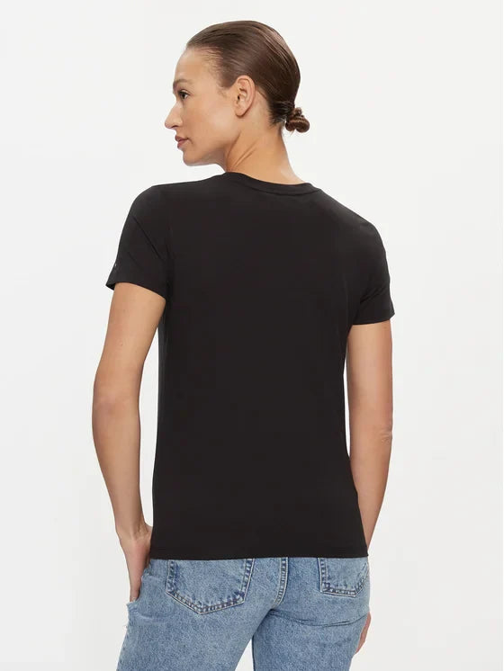 T-Shir Heritage C-Nk WW0WW31999 Μαύρο Regular Fit