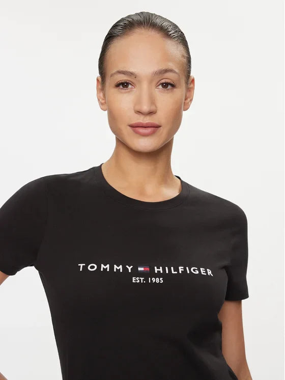 T-Shir Heritage C-Nk WW0WW31999 Μαύρο Regular Fit
