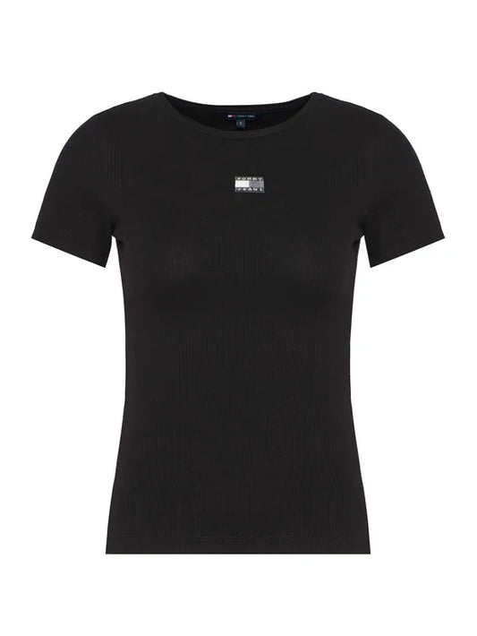 T-Shirt Μαύρο Slim Fit