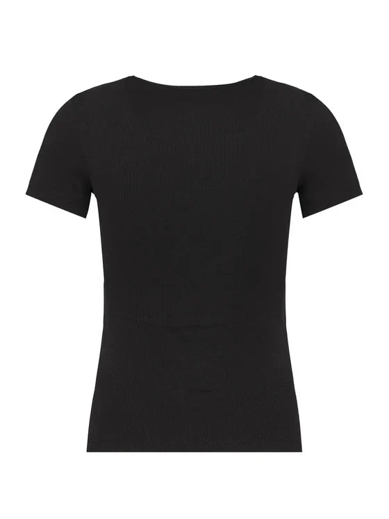 T-Shirt Μαύρο Slim Fit